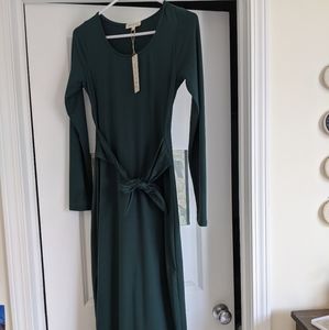 Roolee Poinsettia Tie Maxi - DarkGreen / S